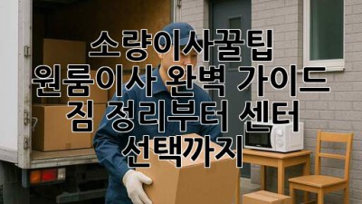 #소량이사꿀팁 🍯 원룸이사 완벽 가이드! 짐 정리부터 센터 선택까지